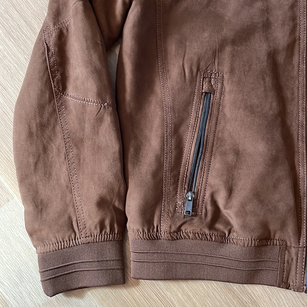 Brown suede mens jacket - Picture 3 of 5